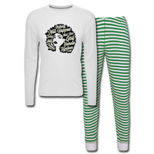 Load image into Gallery viewer, "Together" Pajama Set - white/green stripe
