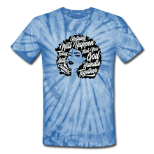 Load image into Gallery viewer, Benediction Afro Tie Dye T-Shirt - spider baby blue
