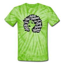 Load image into Gallery viewer, Benediction Afro Tie Dye T-Shirt - spider lime green