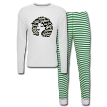 Load image into Gallery viewer, &quot;Together&quot; Pajama Set - white/green stripe
