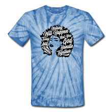 Load image into Gallery viewer, Benediction Afro Tie Dye T-Shirt - spider baby blue
