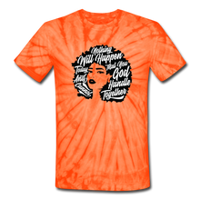 Load image into Gallery viewer, Benediction Afro Tie Dye T-Shirt - spider orange
